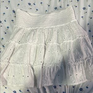 White Eyelet Women's Skirt